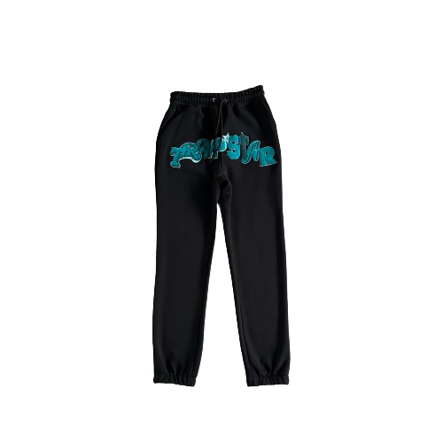 Trapstar Black/Teal Wildcard Zip-up Hooded Tracksuit