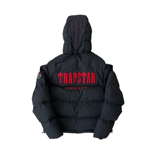 Trapstar Black/Red Decoded Hooded Jacket 2.0