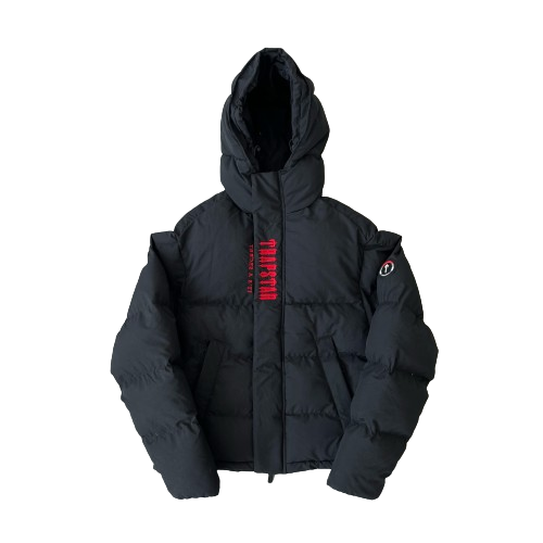Trapstar Black/Red Decoded Hooded Jacket 2.0