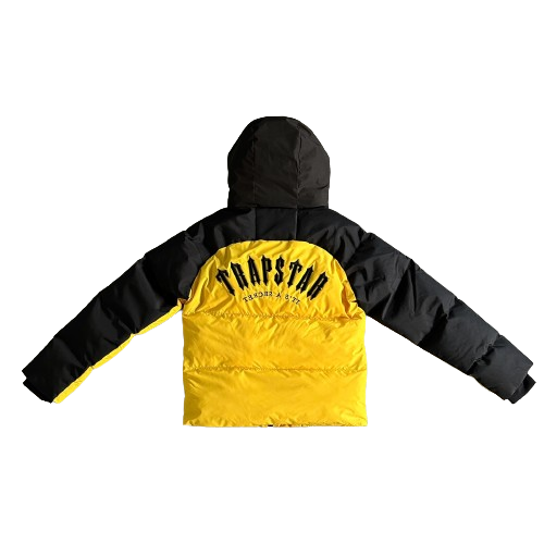 Trapstar Black/Yellow Decoded Arch Puffer Jacket