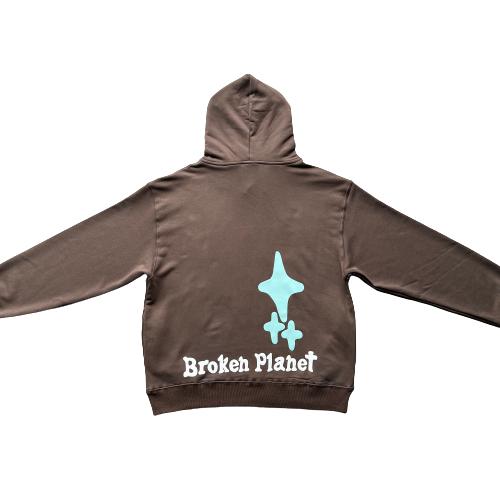 Broken Planet Hoodie - I'M NOT FROM THIS PLANET - GRANITE BROWN