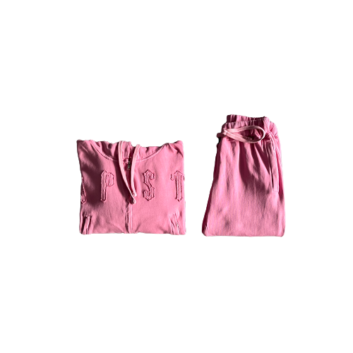 Trapstar Pink Cropped Womens Tracksuit