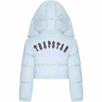 Trapstar Baby Blue Irongate Detachable Hooded Womens Jacket - MrDripZone
