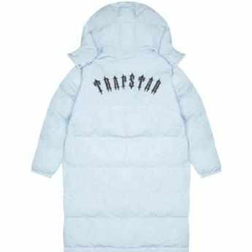 Trapstar Baby Blue Longline Irongate Detachable Hooded Jacket - MrDripZone