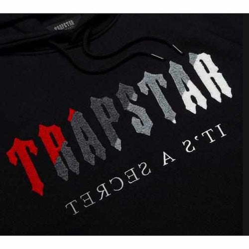 Trapstar Black & Red Chenille Decoded Tracksuit - MrDripZone