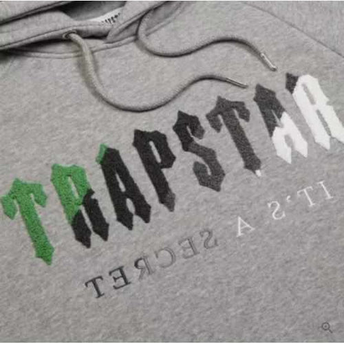 Trapstar Grey/Green Chenille Decoded Tracksuit - MrDripZone
