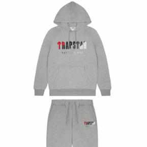 Trapstar Grey/Red Chenille Decoded Tracksuit - MrDripZone
