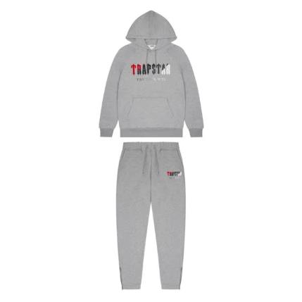 Trapstar Grey/Red Chenille Decoded Tracksuit-Trapstar-MrDripZone