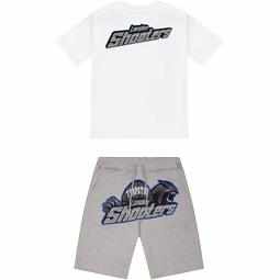 Trapstar White Ice London Shooters Chenille Decoded Short Set - MrDripZone